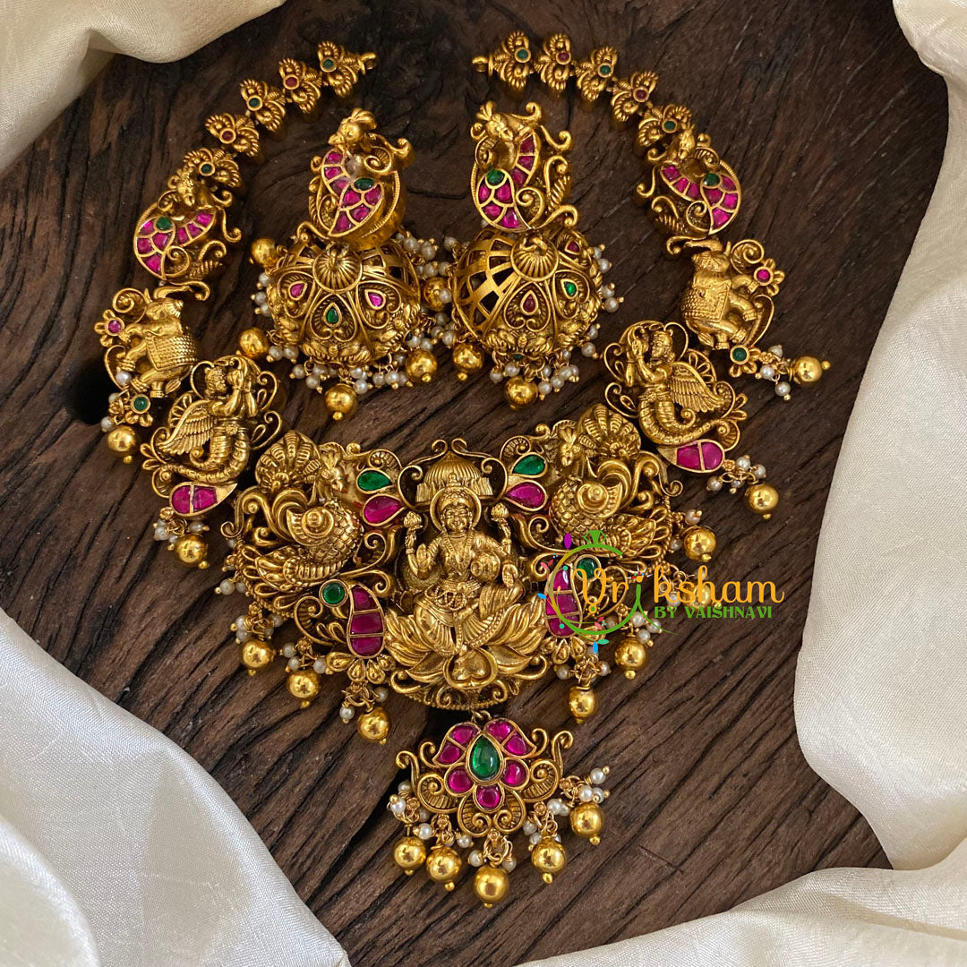 Precious Jadau Kundan Short Neckpiece - Lakshmi Jadau Kundan -J1375