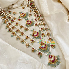 5 Layered Jadau Kundan Pearl Neckpiece -Panchlada-J1358