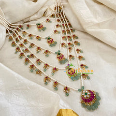 5 Layered Jadau Kundan Pearl Neckpiece -Panchlada-J1346