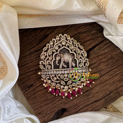 Red Victorian Diamond Hair Clip -VV1234