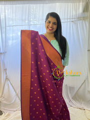 Purple Paithani Semi Soft Silk Saree -VS731