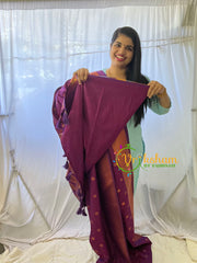 Purple Paithani Semi Soft Silk Saree -VS731