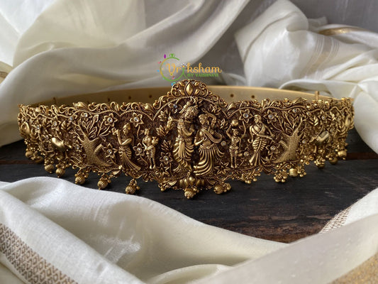 Premium Sri Krishna Temple Hipbelt -Antique hipbelt -G2269