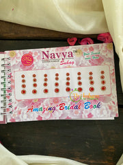 Cocktail Stone Red Sticker Bindi Book-Navya Short-BB025