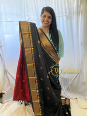 Black Rani Paithani Soft Silk Saree -VS7347