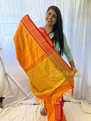 Mango Yellow Rani Paithani Soft Silk Saree -VS7348