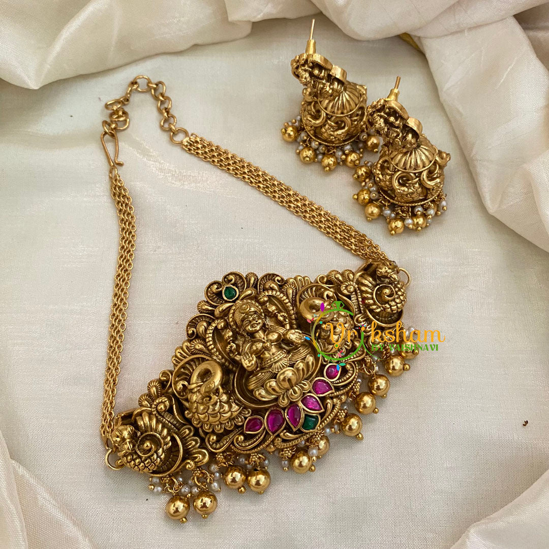 Jadau Kundan Lakshmi High Neck Choker-J973