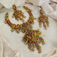 Precious Jadau Kundan Short Neckpiece - Gold Bead -J981