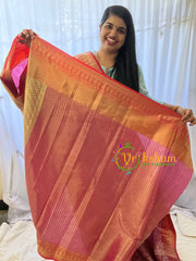 Mauve Pink Silk Saree-Kanchi Silk Saree-VS353