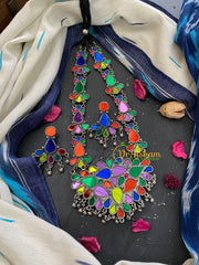 Afghani Glass Neckpiece-Multicolor-S342