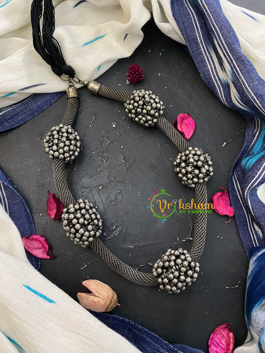 Silver look Alike Boho Neckpiece-S348