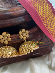 Premium Gold Look Alike Bridal Jhumkas-G5129