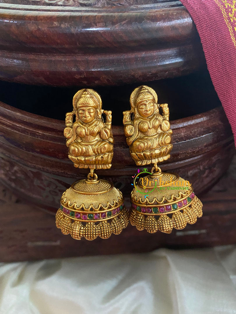 Antique Gold Look Alike Lakshmi Jhumkas -G5111