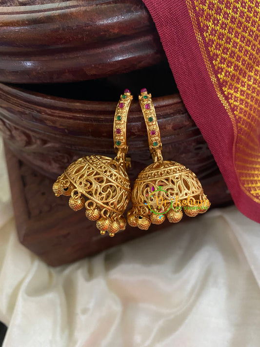 Matt Hoop Jhumkas-Red Green-G5154