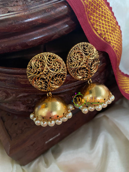 Filigree Simple Jhumkas-G5155