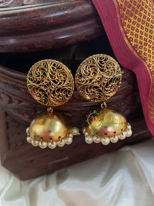 Filigree Simple Jhumkas-G5155