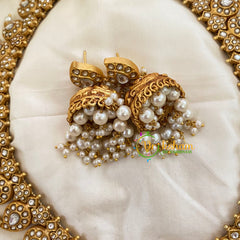 Precious Jadau Kundan Maanga Neckpiece -White -J807