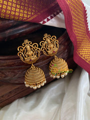 Antique Gold Look Alike Lakshmi Jhumkas -G5113