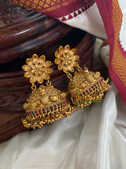 Premium Gold Look Alike Bridal Jhumkas-G5130