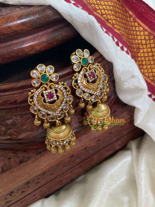 Premium AD Stone Long Jhumkas-G5124