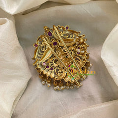 Premium Red Lakshmi Jada Billai -Bun Billai-Pearl-G8371