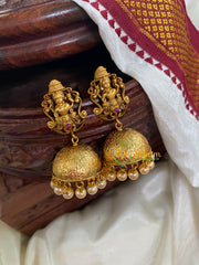 Antique Gold Look Alike Lakshmi Jhumkas -G5109