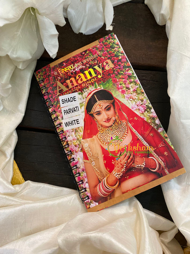 Shaded Single Stone Sticker Bindi Book- Ananya Long -BB109