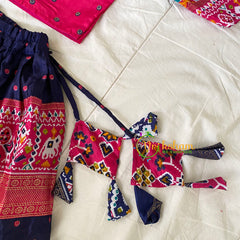 Pink with Blue Indian Traditional Girls Lehenga Set -VS811