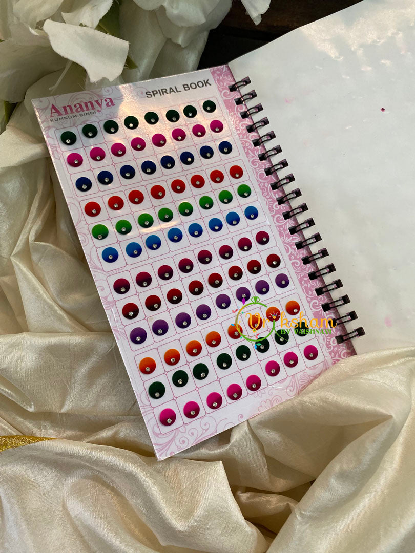 Shaded Single Stone Sticker Bindi Book- Ananya Long -BB109