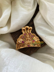 Premium Temple Gold Catch Clip -Red -H534