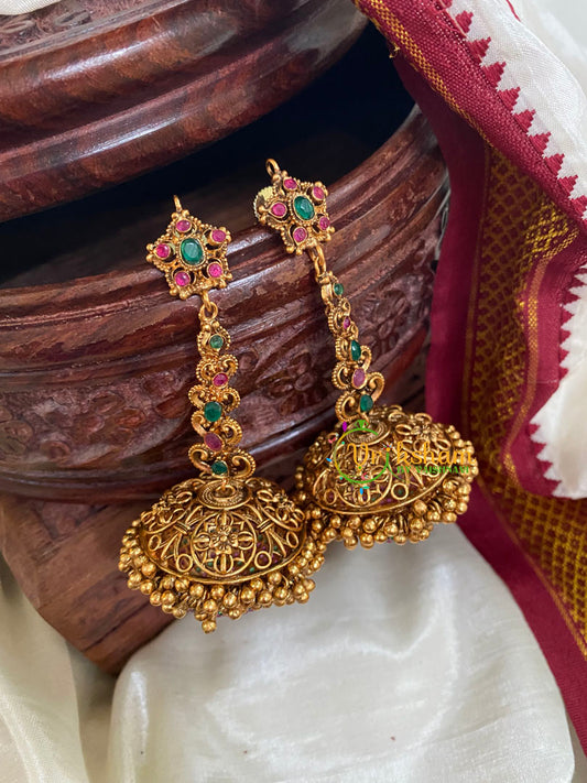 Premium AD Stone Long Jhumkas-G5121