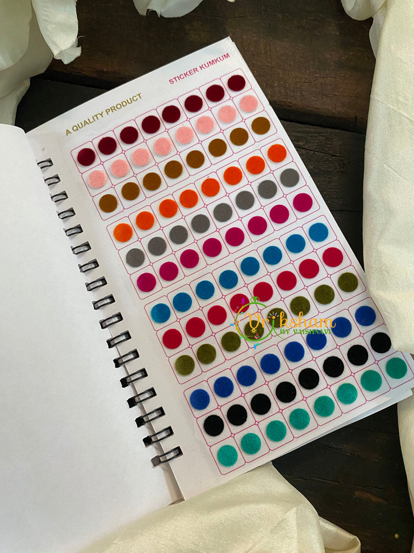 Round Plain Sticker Bindi Book-Navya Long-BB104