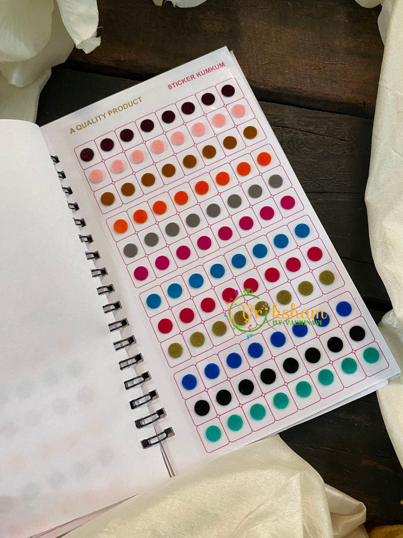 Round Plain Sticker Bindi Book-Navya Long-BB104
