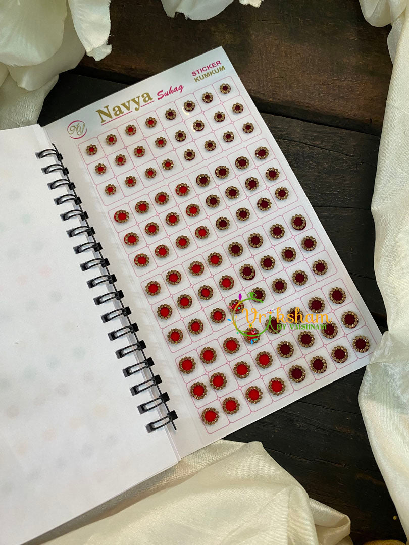 Round Plain Sticker Bindi Book-Navya Long-BB104