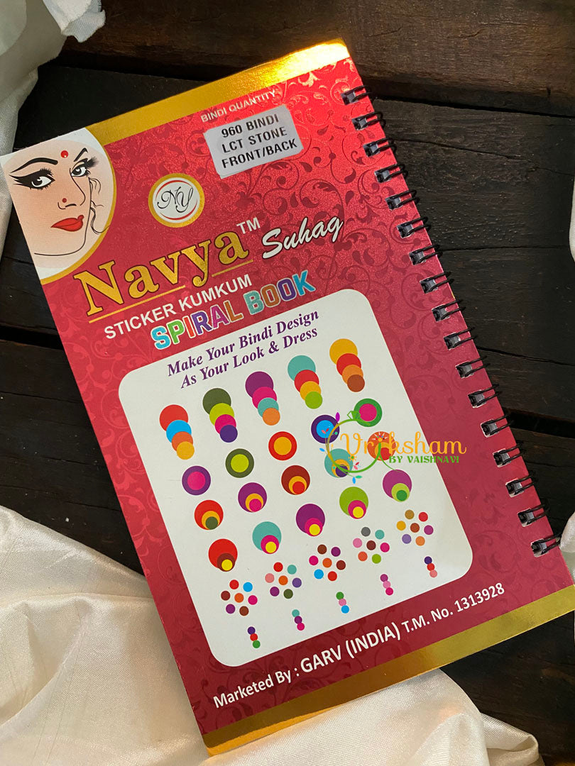 Round Plain Sticker Bindi Book-Navya Long-BB104