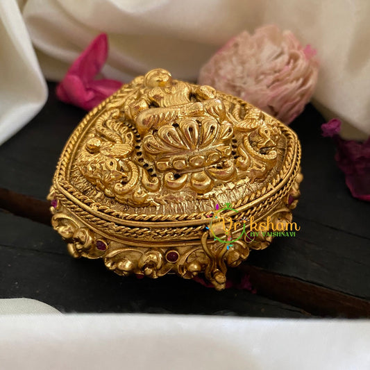 Gold Look Alike Lakshmi Kumkum Box-G3099