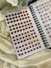 Round Stone Sticker Bindi Book-Navya Long -BB103