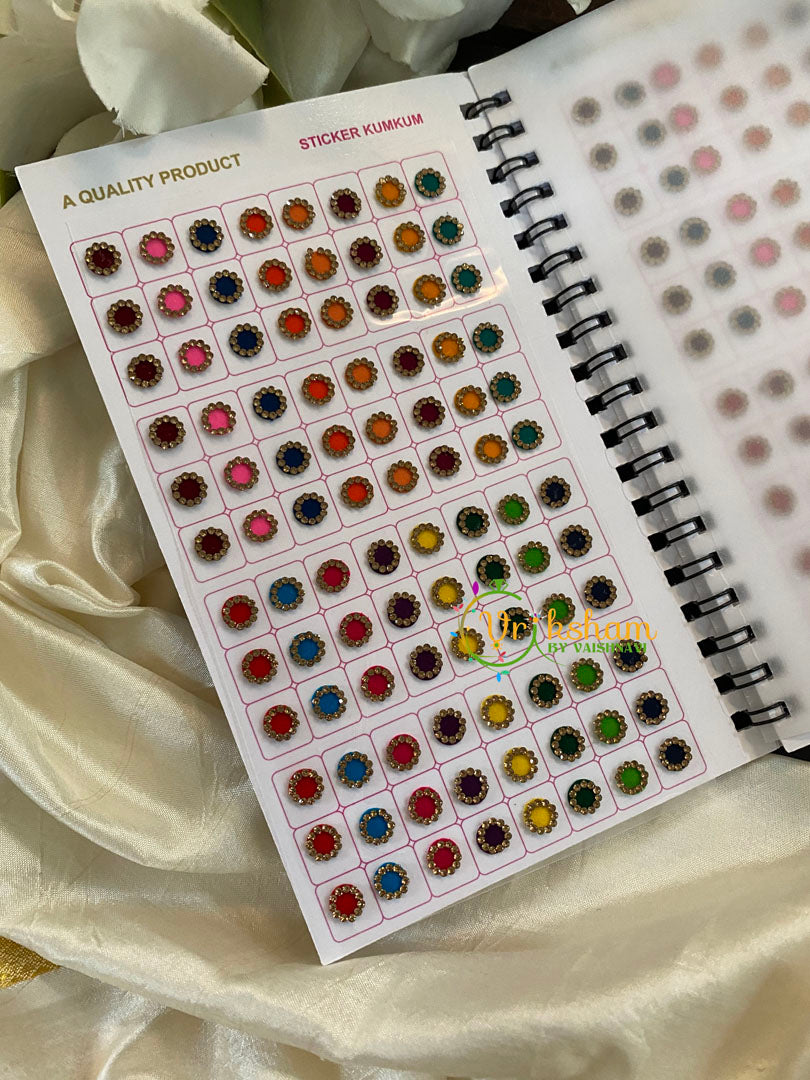 Round Stone Sticker Bindi Book-Navya Long -BB103