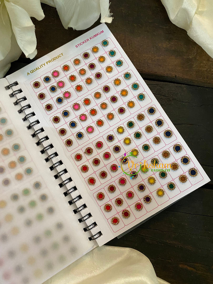 Round Stone Sticker Bindi Book-Navya Long -BB103