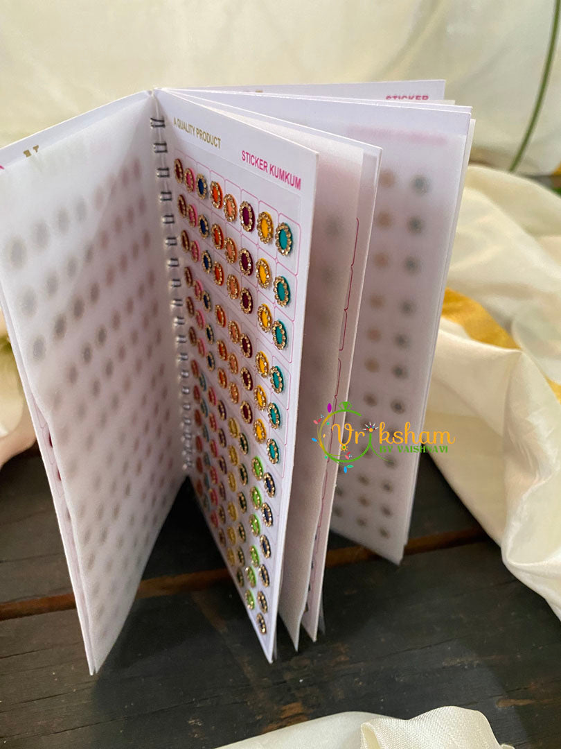 Cocktail Stone Sticker Bindi Book- Swasthik Long -BB102