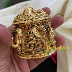 Gold Look Alike Shri Vishnu Kumkum Box-G3102
