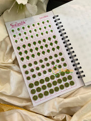 Cocktail Stone Sticker Bindi Book- Swasthik Long -BB102
