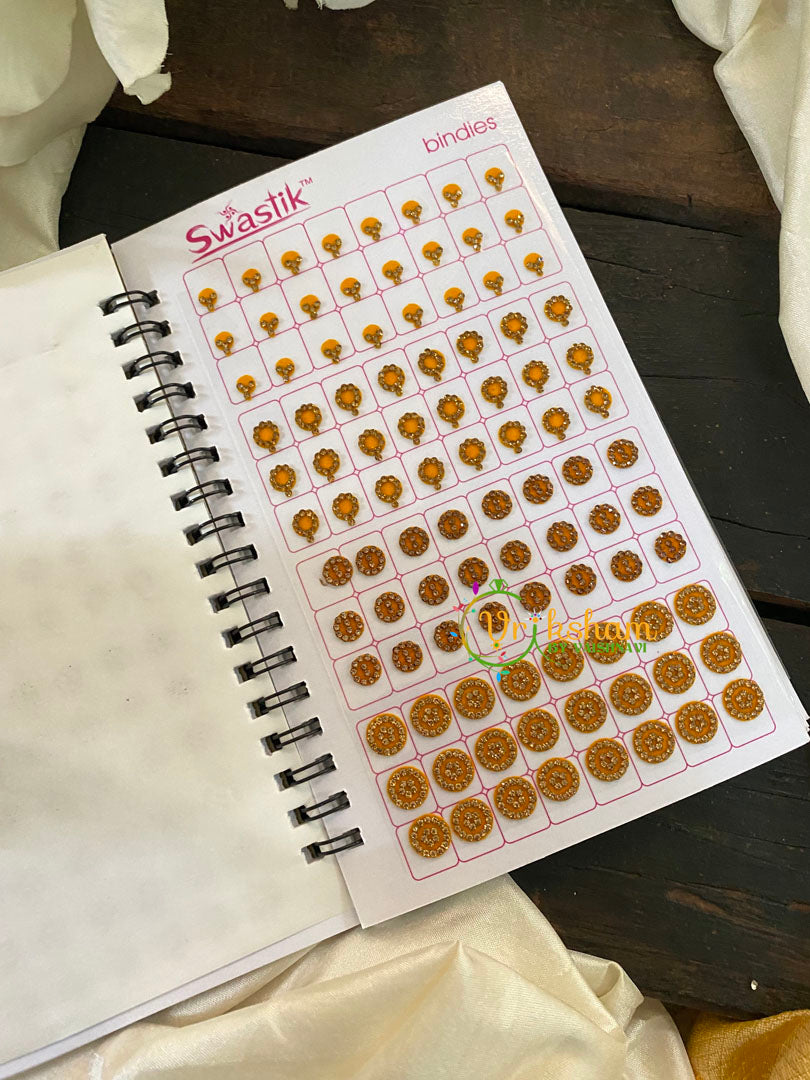 Cocktail Stone Sticker Bindi Book- Swasthik Long -BB102