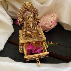 Gold Ganesh Kumkum Box-Temple Kumkum Box-G3101