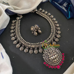 Red Stone Kolhapuri Lakshmi Neckpiece -S541