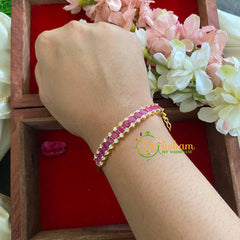 Pink American Diamond Bracelet-G5261
