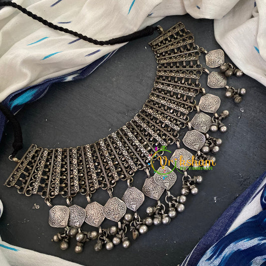 Oxidized Choker Short Neckpiece-S688