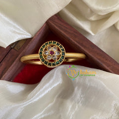 Gold Look Alike Kada Bracelet -Chakra-Green White Red-G052