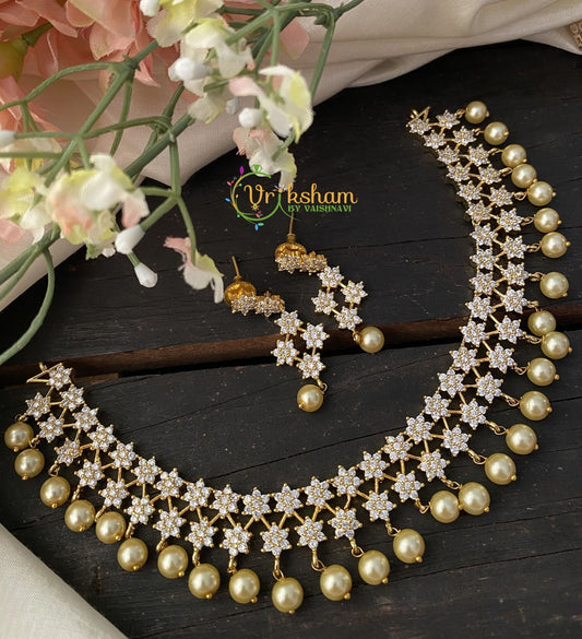 Nakshatra American Diamond Neckpiece –2layers -G2345