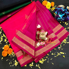 Pink Kolam Butta Silk Cotton Saree-VS144